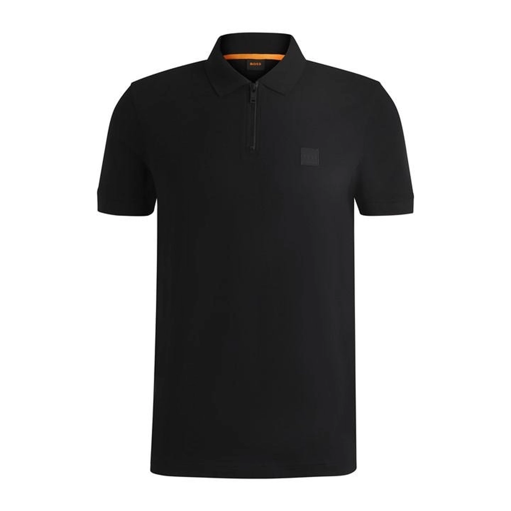 Hugo Boss Quarter Zip Polo - Black